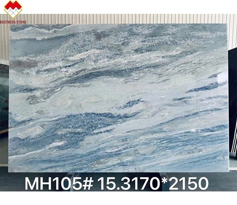 FOB Commercio retroilluminato Blu Roma Quartzite Slab Ideale per il bancone di vanità in Brasile