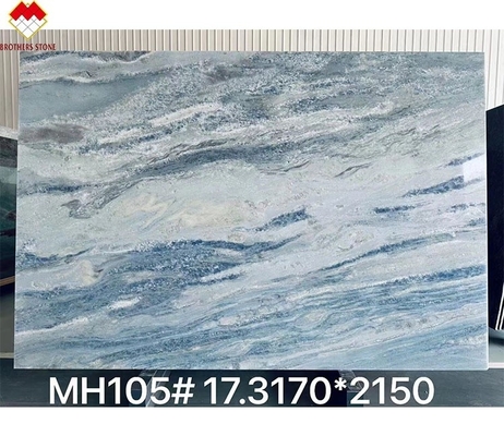 FOB Commercio retroilluminato Blu Roma Quartzite Slab Ideale per il bancone di vanità in Brasile