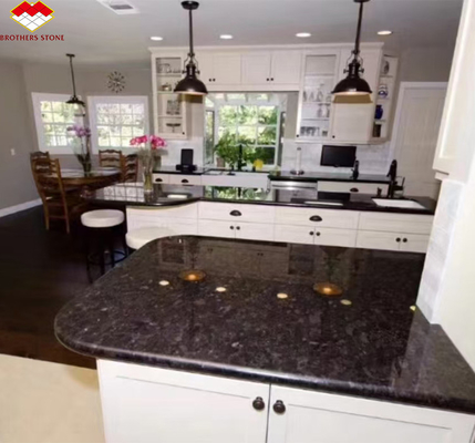 Moderno stile elegante piastra di granito di marmo nero per il bancone della villa e l' arredamento esterno