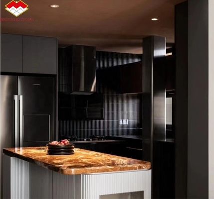 Marmo di onice rosso tigre naturale trasparente lucidato per il design dell'hotel di giada retroilluminato moderno