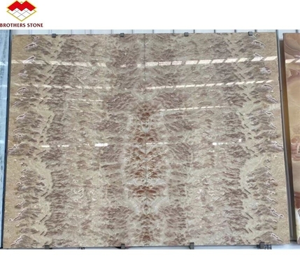 Moderno design marmo lucidato Bookmatch Piastrella personalizzata retroilluminato Drago rosso Giada Onice Parete