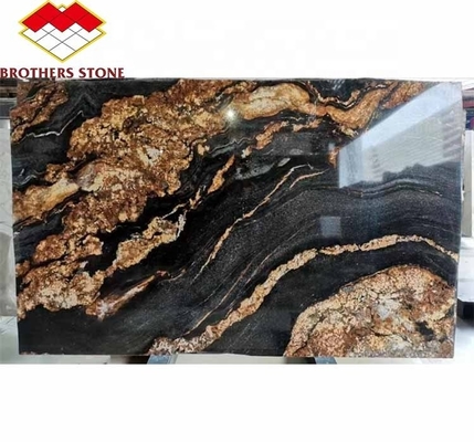 Pietra naturale lucidata Granito oro cosmico per tavolo da caffè e banconi aspetto moderno