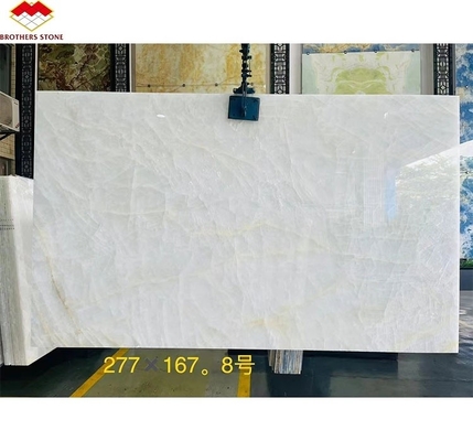Decorazione dei pannelli murali interni con retroilluminazione moderna pannello di sfondo TV in marmo Onyx