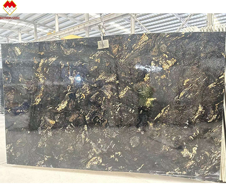 Customized Luxury Black Gold Veins Quartzite Stone Vanity Top per cucina e bagno