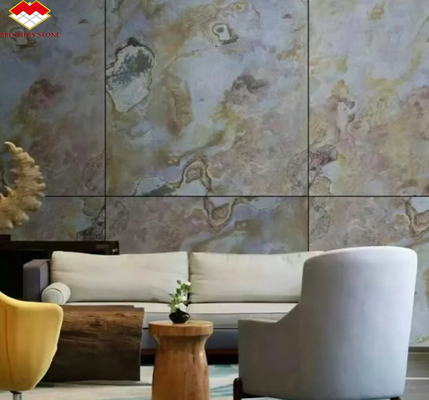 Design grafico degli interni degli alberghi Pietra naturale flessibile Pannello di rivestimento per pareti