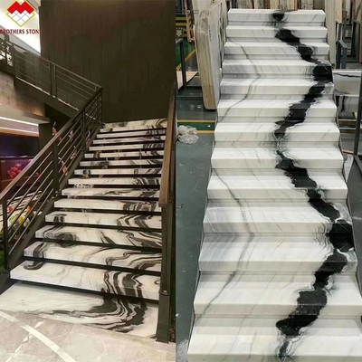 Scalinata a spirale in pietra naturale con luce a LED e design antiscivolo