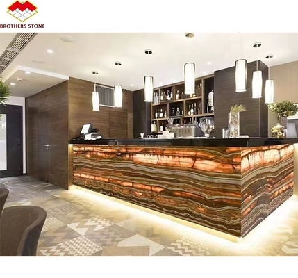 Tessitura traslucida di marmo di onice del Mar Nero lucidato per la decorazione dei pannelli murali interni
