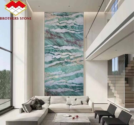 Pietra naturale Brasile Marmo retroilluminato Sodalite Green Quartzite per idee di design della camera da letto