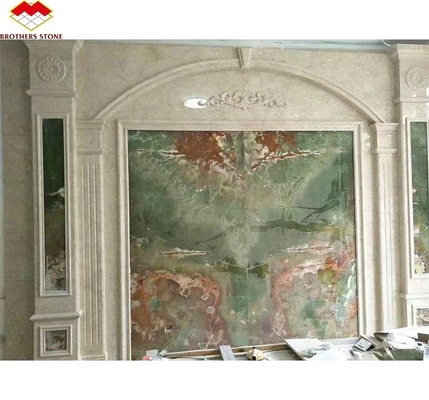Pannello retroilluminato in marmo di onice verde per il design grafico moderno e la decorazione murale