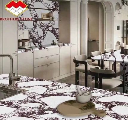 Moderna Calacatta Viola Marmo bianco con lastre di vena viola elevare la vostra sala da pranzo tavolo set cucina bancone bagno scale