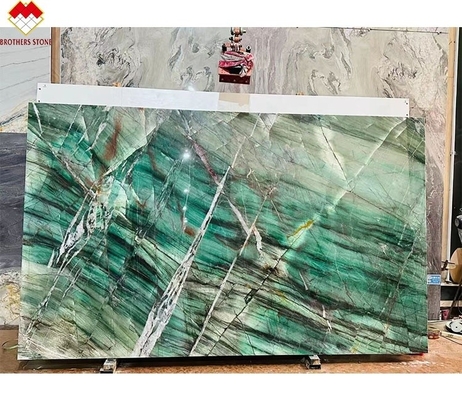 18 20 mm Spessore Fuchsite Cristallo Verde Luxury Royal Emerald Verde Quartzite Banchiere