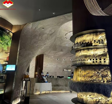 Pannelli di pietra retroilluminati ultra-sottili per decorazioni interne in stile moderno in ville e alberghi