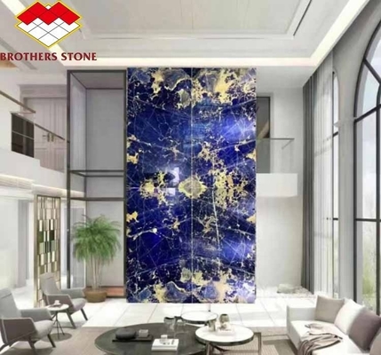 Moderne pietra blu lucidata marmo cloisonne piastrelle per sala da pranzo e spazio abitativo