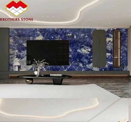 Moderne pietra blu lucidata marmo cloisonne piastrelle per sala da pranzo e spazio abitativo