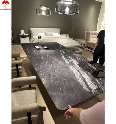 Componente Lavabo lucidato Black Quartzite Vanity Top per il design finale del bagno in Brasile