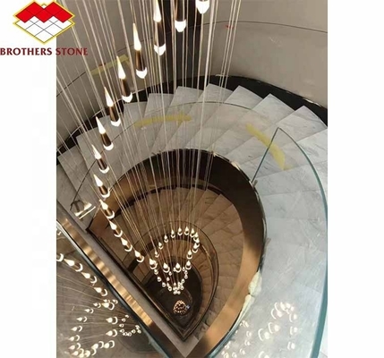Foshan Custom Moderno marmo affinato Grandi lastre scale tagliate a misura per la progettazione di interni domestici