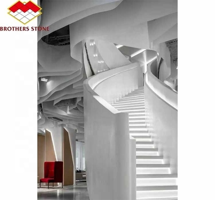 Foshan Custom Moderno marmo affinato Grandi lastre scale tagliate a misura per la progettazione di interni domestici