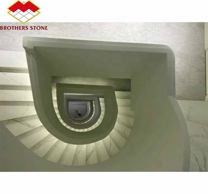Foshan Custom Moderno marmo affinato Grandi lastre scale tagliate a misura per la progettazione di interni domestici