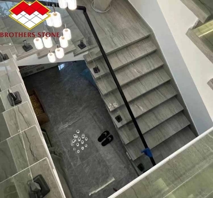 Pannelli/tabelle di pareti per pavimenti ingegnerizzati in marmo di grana di legno grigio per lo stile personalizzato
