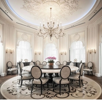 Villa di lusso in stile moderno del Medio Oriente Ambrore beige e marmo bianco Lavabo Interior Design