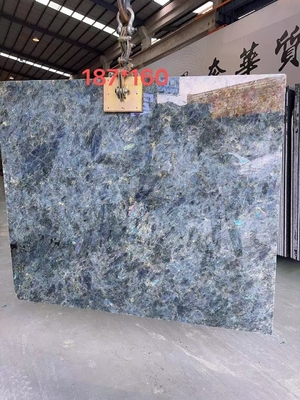 Grande lastra lucidata lucente labradorite blu granito tavolo da lavoro e disegno dell'isola