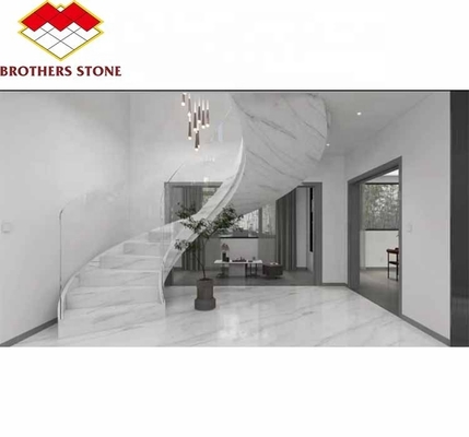 Pietra naturale tagliata su misura Foshan Greco Jazz Slab di marmo bianco con finitura lucidata