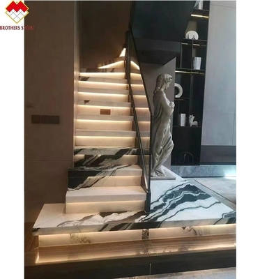 Inchiostro cinese traslucido pittura piastrelle di scala in marmo in bianco panda per lavanderia