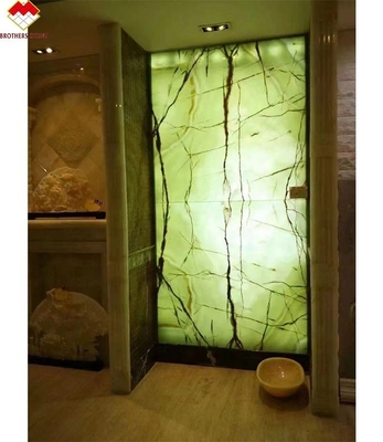 Spessore 16 18 mm Pietra di onice verde per il muro e il bancone in stile design moderno