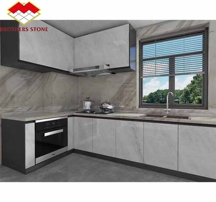 Pietra naturale tagliata su misura Foshan Greco Jazz Slab di marmo bianco con finitura lucidata