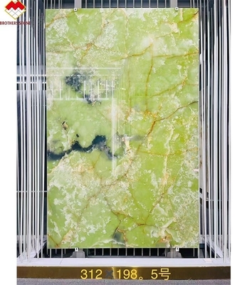 Spessore 16 18 mm Pietra di onice verde per il muro e il bancone in stile design moderno