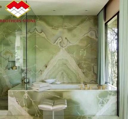 Sapphire Verde Onyx Marmo Giada Pietra Slab per soggiorno Sala da pranzo Camera da letto