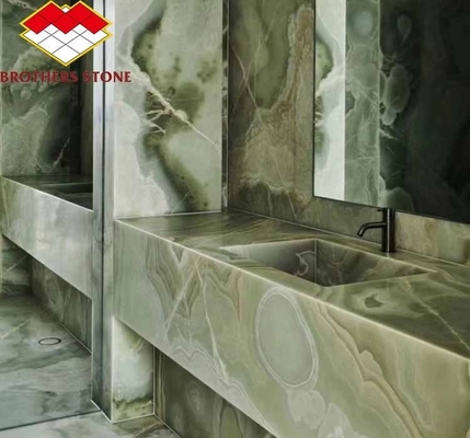 Sapphire Verde Onyx Marmo Giada Pietra Slab per soggiorno Sala da pranzo Camera da letto
