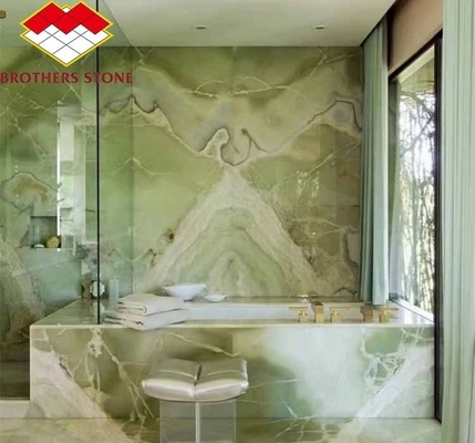 Sapphire Verde Onyx Marmo Giada Pietra Slab per soggiorno Sala da pranzo Camera da letto