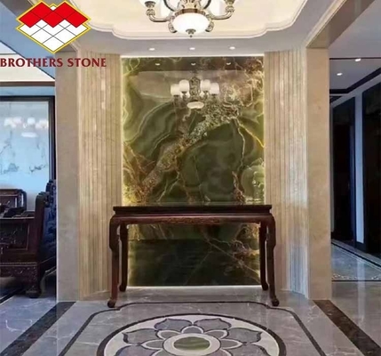 Sapphire Verde Onyx Marmo Giada Pietra Slab per soggiorno Sala da pranzo Camera da letto