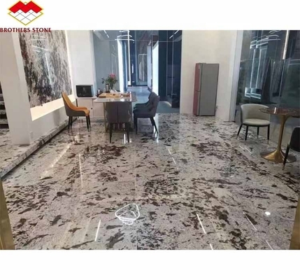 Parete interna tagliata a misura Verniciata Montagna di neve di pietra di marmo di volpe d'argento in finitura lucida