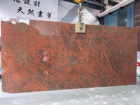 Moderno ferro baltico rosso granito cucina tavolo e scala design in rosso multi colore