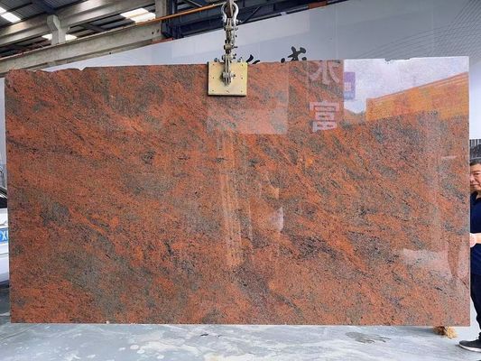 Moderno ferro baltico rosso granito cucina tavolo e scala design in rosso multi colore