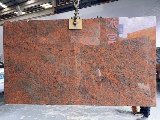 Moderno ferro baltico rosso granito cucina tavolo e scala design in rosso multi colore
