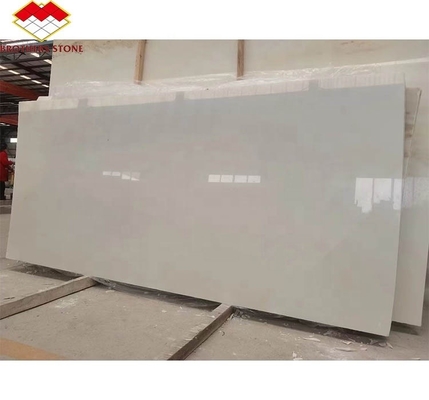 Slab di marmo di onice bianco moderno su misura per scala tavolo da pranzo camino stufa pietra