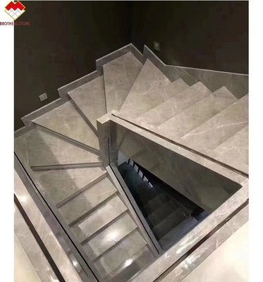 15 18 mm di marmo grigio scalinate a spirale per case moderne e facile installazione