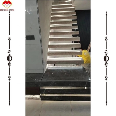 15 18 mm di marmo grigio scalinate a spirale per case moderne e facile installazione