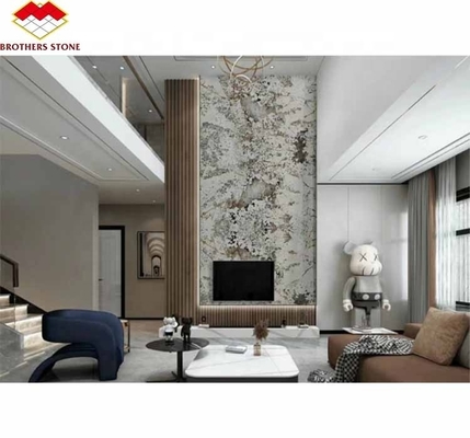 Pietra naturale Pandora Marmo Grande lastra Disegni tagliati su misura per il muro moderno dell'hotel Villa