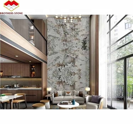Pietra naturale Pandora Marmo Grande lastra Disegni tagliati su misura per il muro moderno dell'hotel Villa
