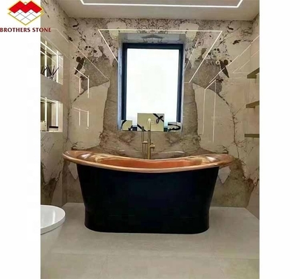 Pietra naturale Pandora Marmo Grande lastra Disegni tagliati su misura per il muro moderno dell'hotel Villa