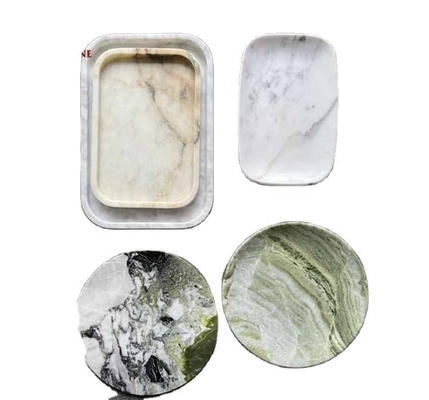 2024 Hotel Marble Cut-To-Size Set per la mensa con piatti e ciotole di marmo moderno