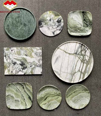 2024 Hotel Marble Cut-To-Size Set per la mensa con piatti e ciotole di marmo moderno