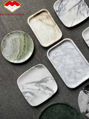 2024 Hotel Marble Cut-To-Size Set per la mensa con piatti e ciotole di marmo moderno