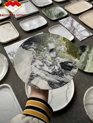 2024 Hotel Marble Cut-To-Size Set per la mensa con piatti e ciotole di marmo moderno
