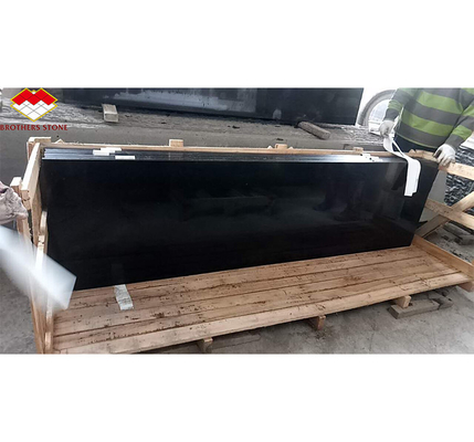 Colore nero puro Granito lastra superficiale lucidata Finitura Grandi lastra forma