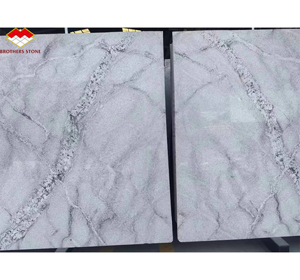 Moderne lastre di granito bianco di Calacatta per la progettazione di scale e muri interni